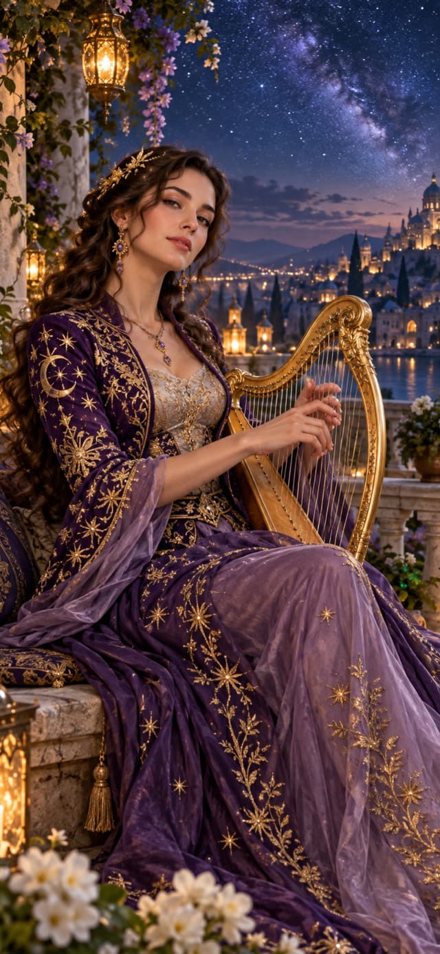 Celestial Musician — Beautiful Girls Mobile Wallpaper wallpaper