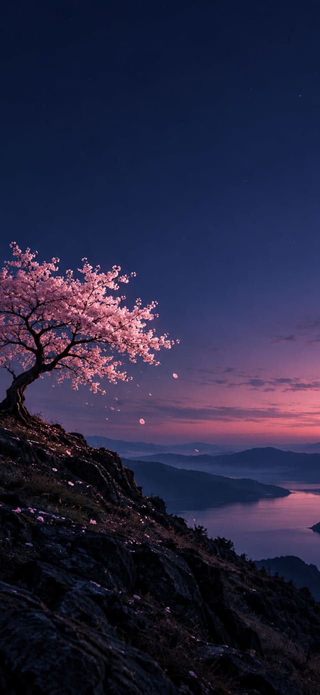 Moonlit Bare Tree — Silver Ridge wallpaper