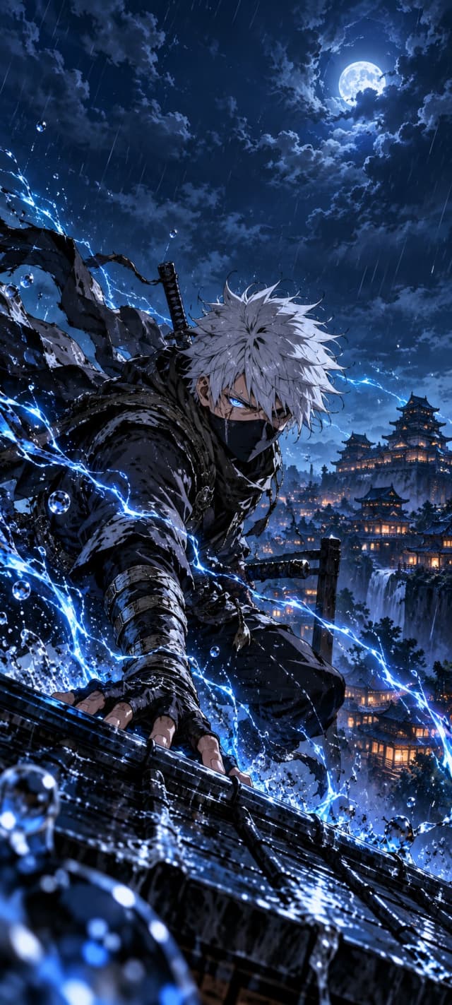 Blue Lightning Ninja wallpaper