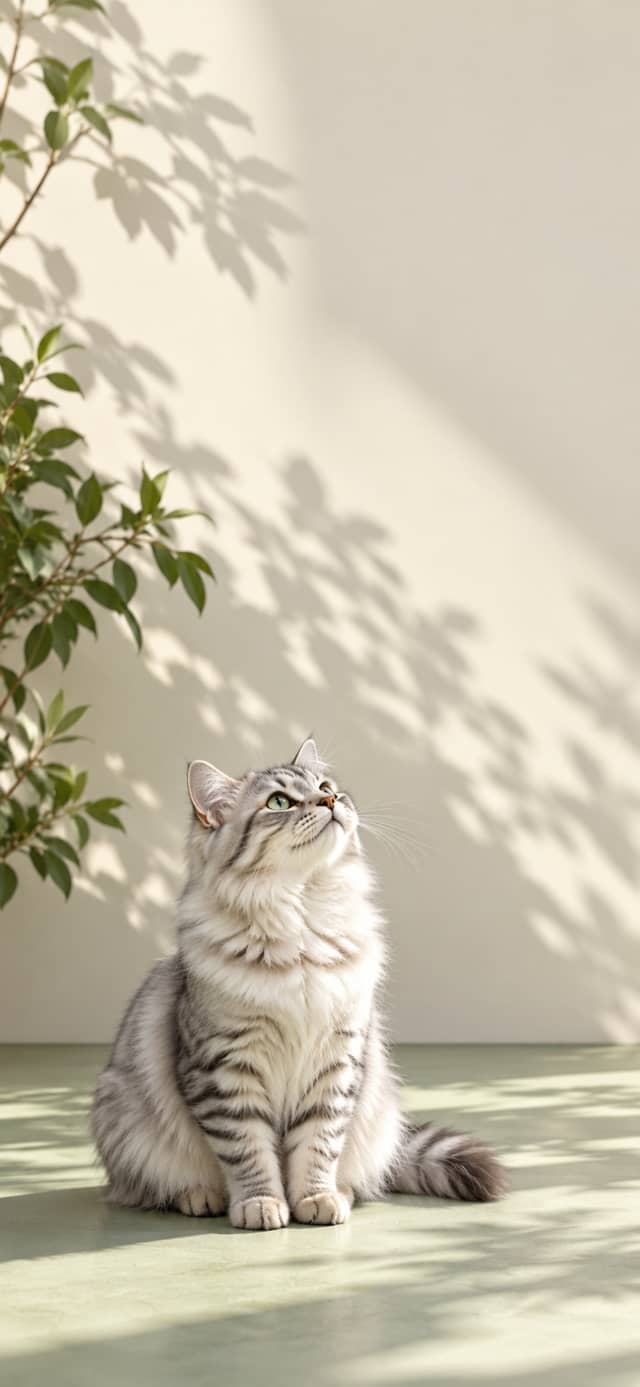Silver Tabby in Soft Light wallpaper