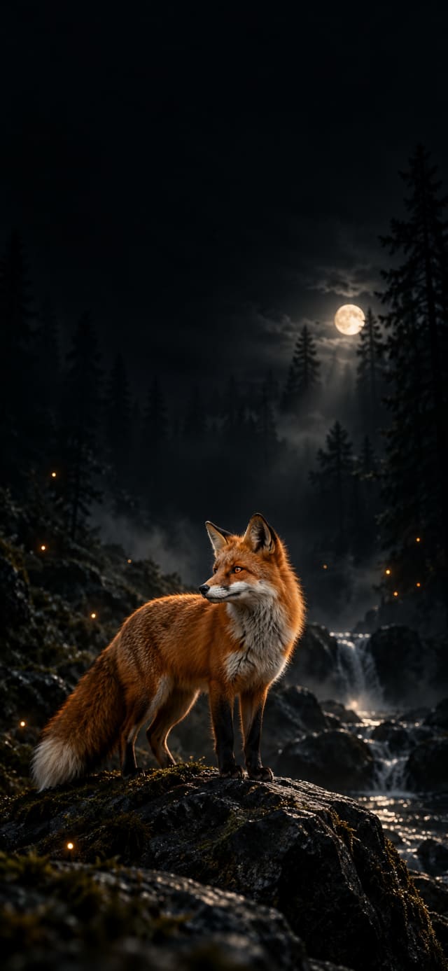 Midnight Fox wallpaper