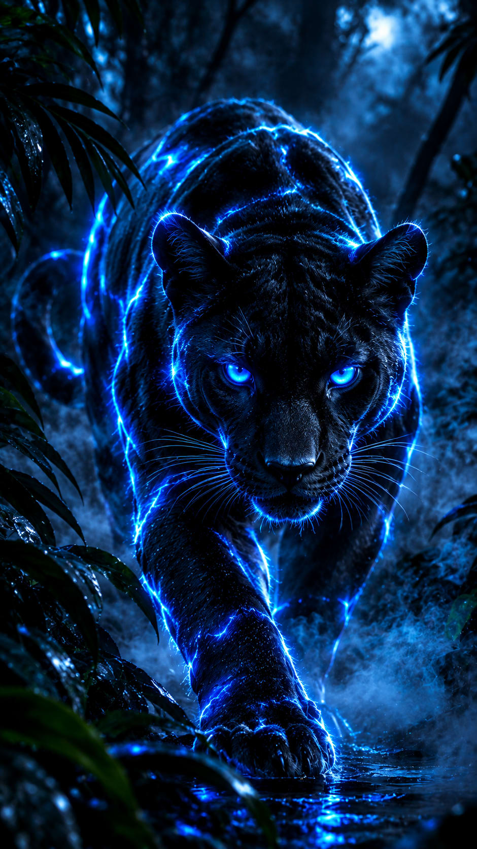 Shadow Neon Panther free HD and 4K wallpaper