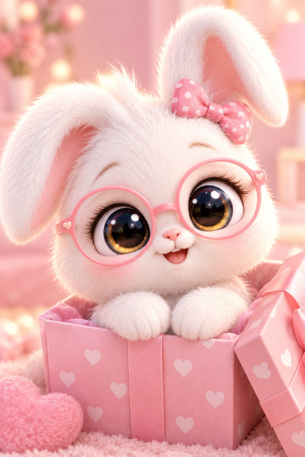 Glasses Fluffy Bunny free HD and 4K wallpaper