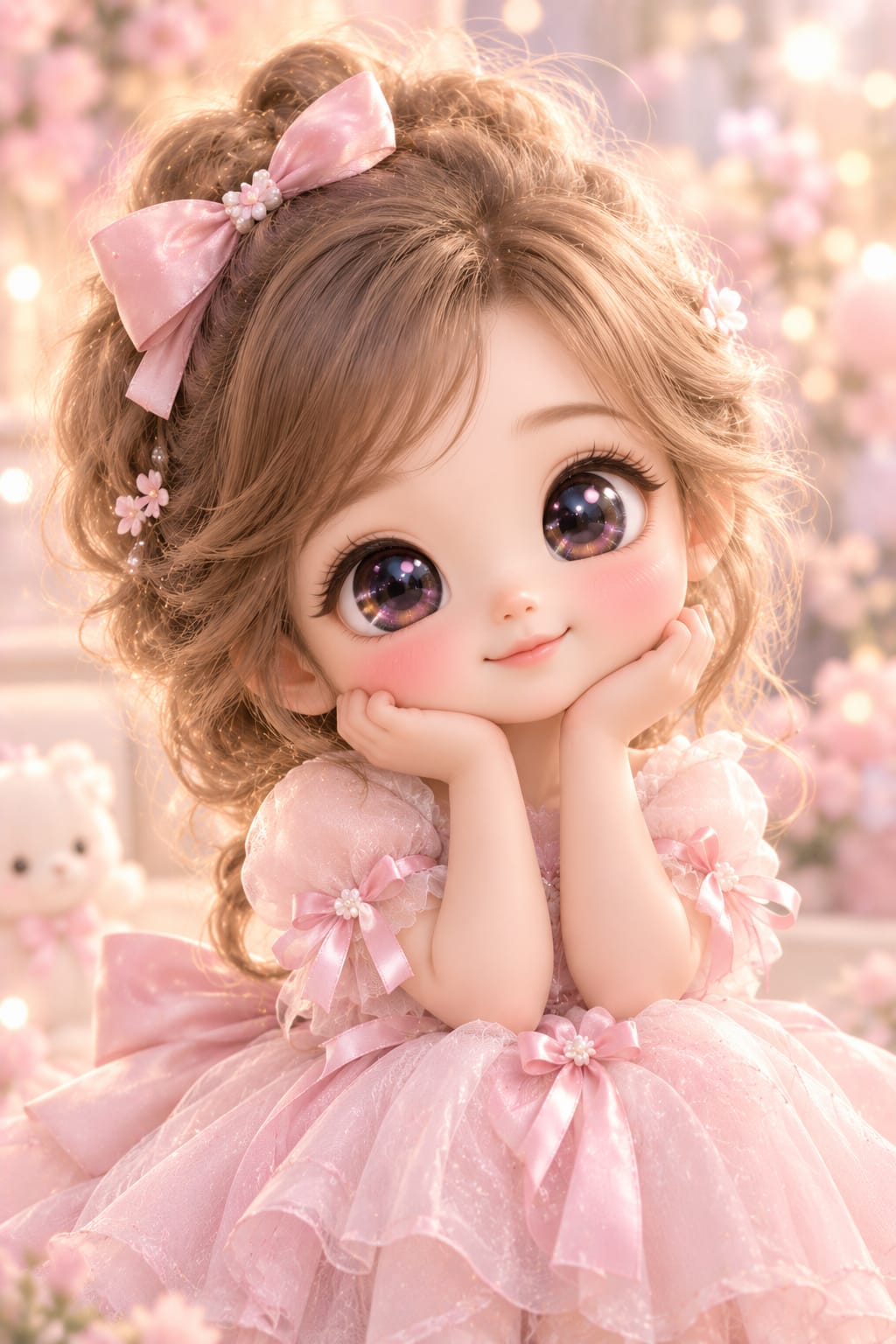 Cute Doll Girl Dreamy free HD and 4K wallpaper