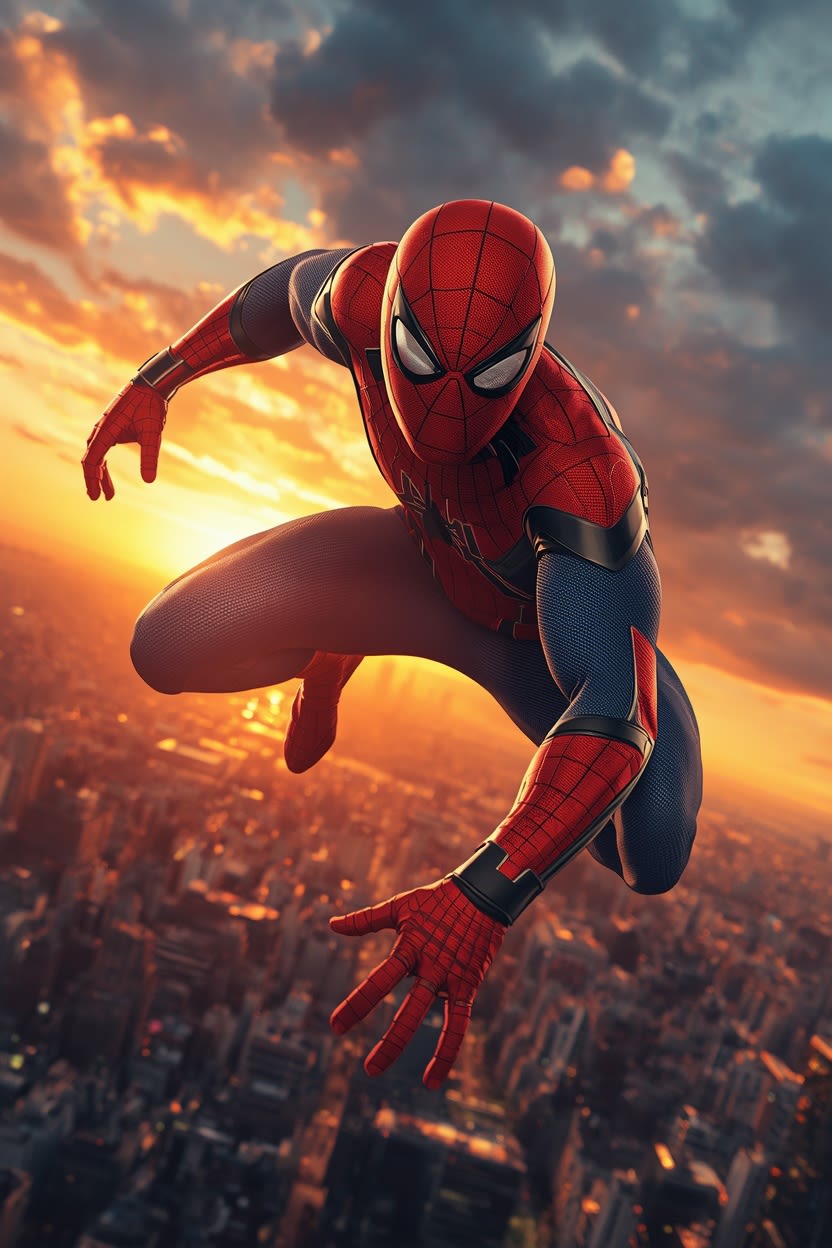 Web Slinger Red Hero free HD and 4K wallpaper