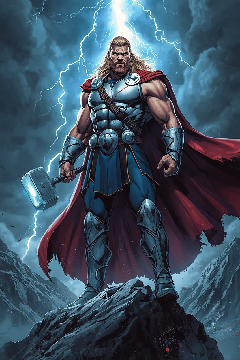 Thunder God Warrior free HD and 4K wallpaper