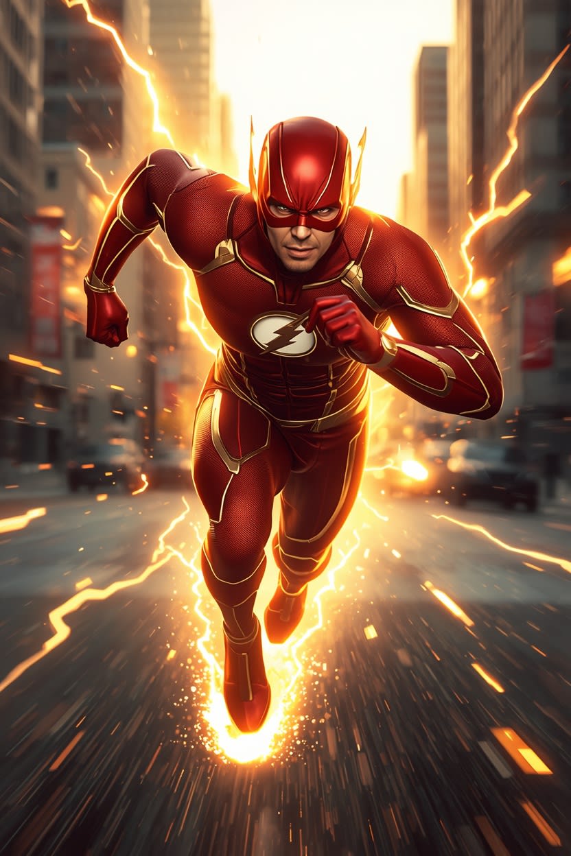 Crimson Speed Force Hero free HD and 4K wallpaper