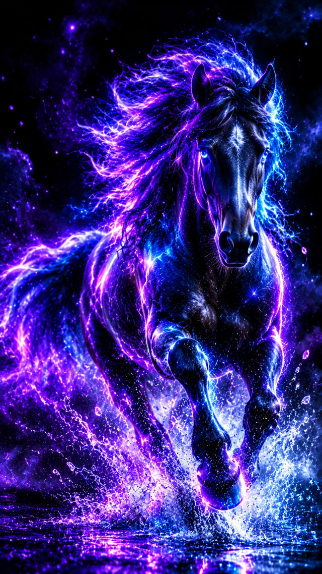 Cosmic Galloping Horse wallpaper