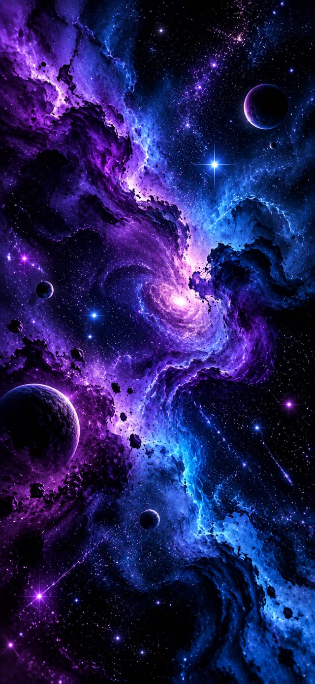 Cosmic Ink Splatter wallpaper