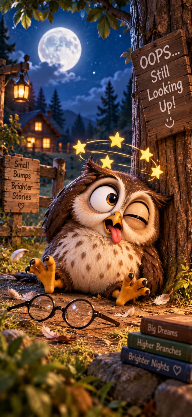 Dizzy Owl Stars wallpaper