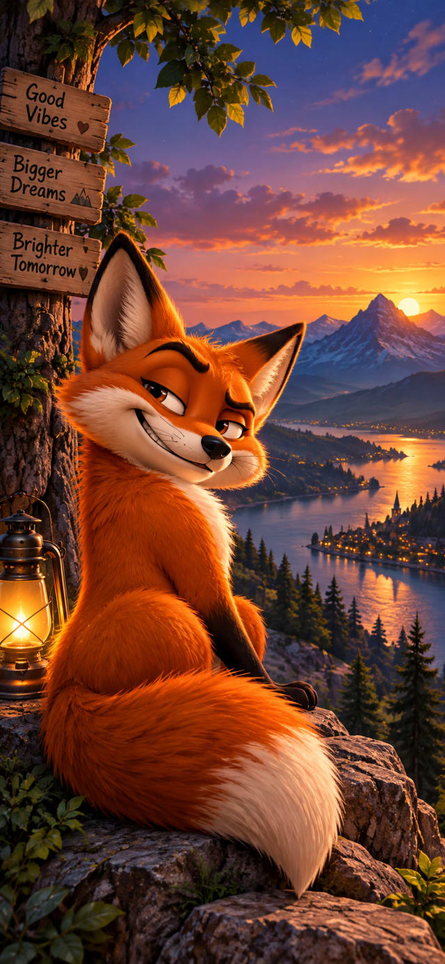 Mischievous Fox Grin wallpaper