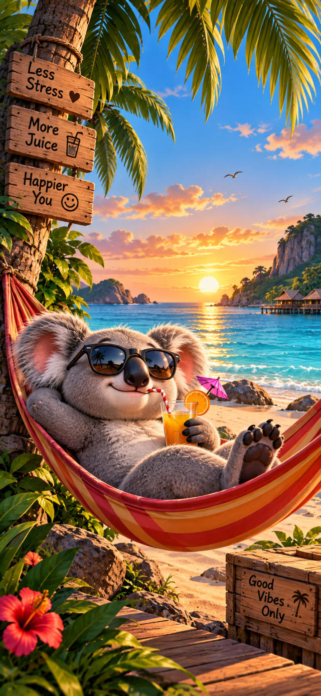 Chill Koala Hammock wallpaper
