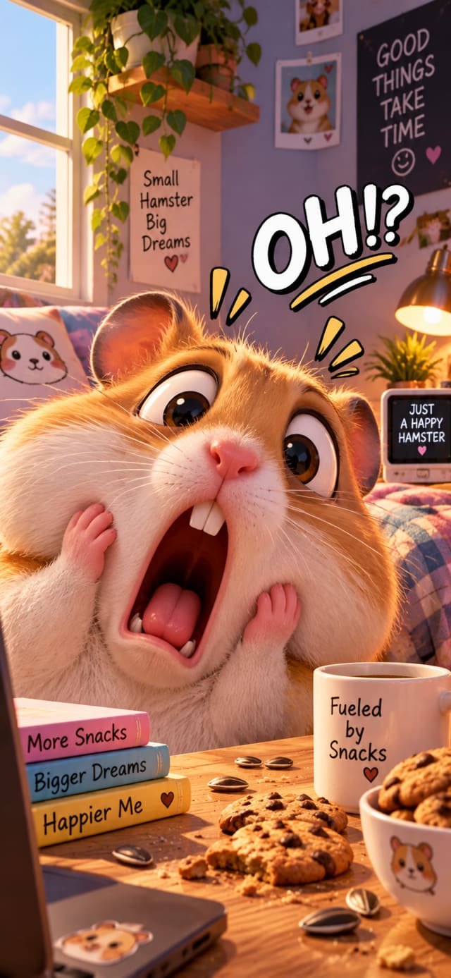 Surprised Hamster Face wallpaper