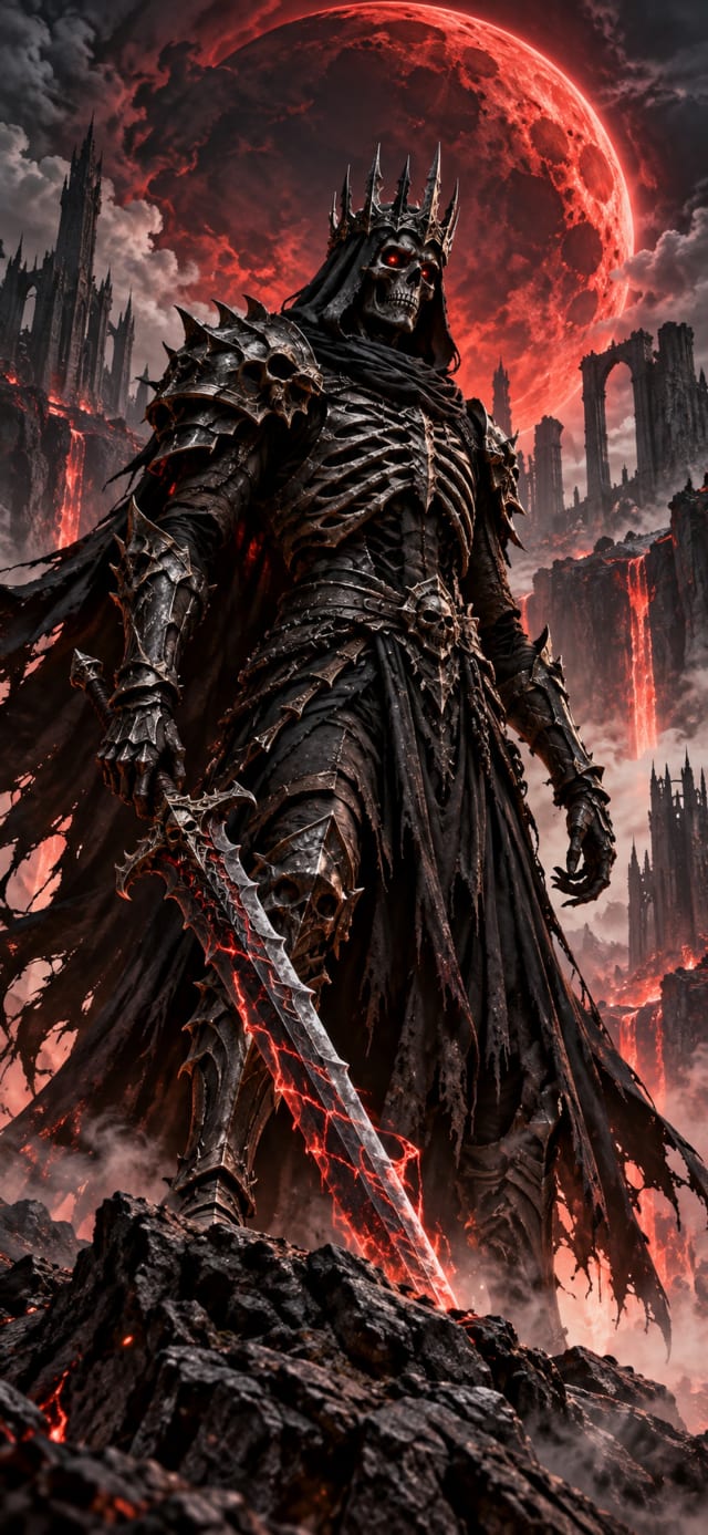 Black Skeleton Warrior 3D wallpaper