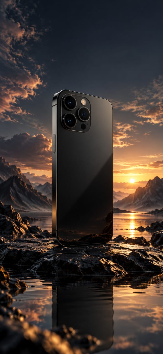 Black Phone 3D Render wallpaper