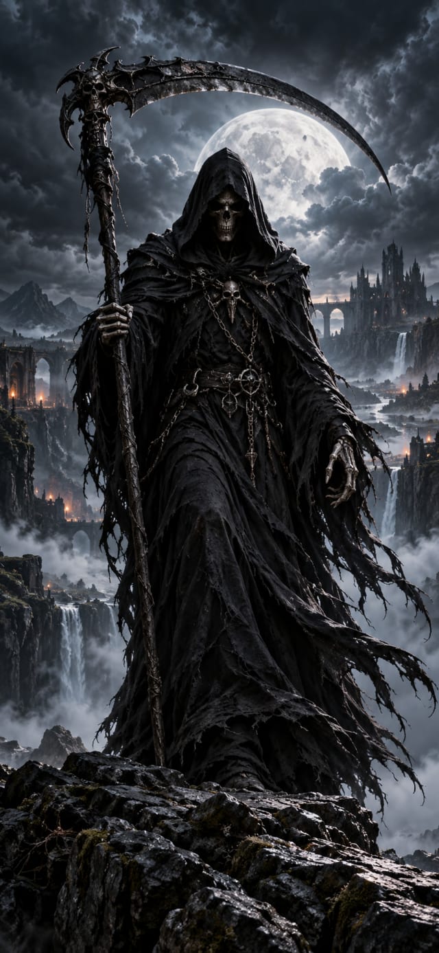 Black Reaper Character 3D wallpaper