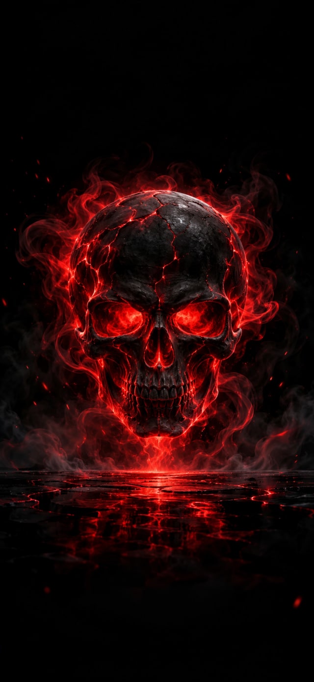Dark Skull Neon wallpaper