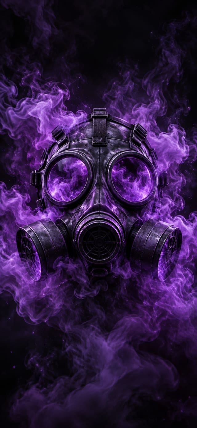 Purple Smoke Mask wallpaper