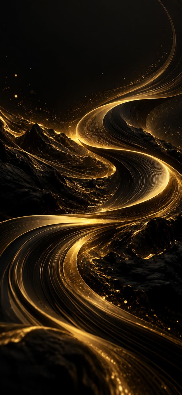 Black Gold Abstract wallpaper