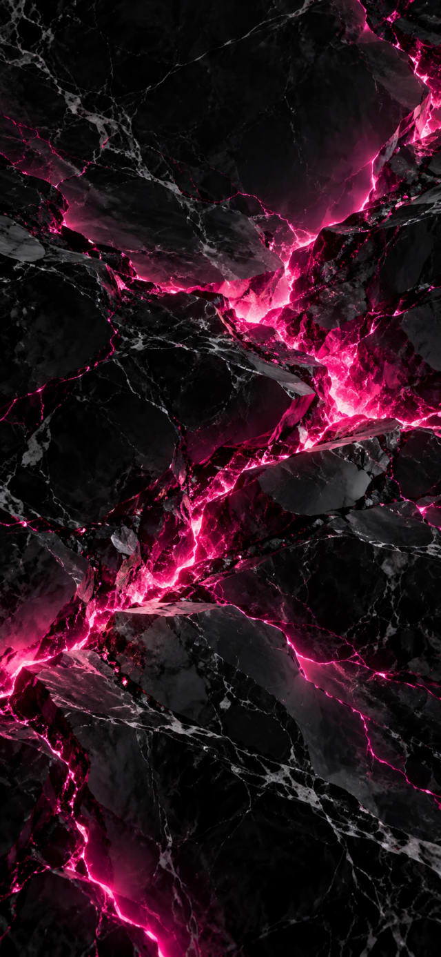 Black Marble Neon Crack wallpaper