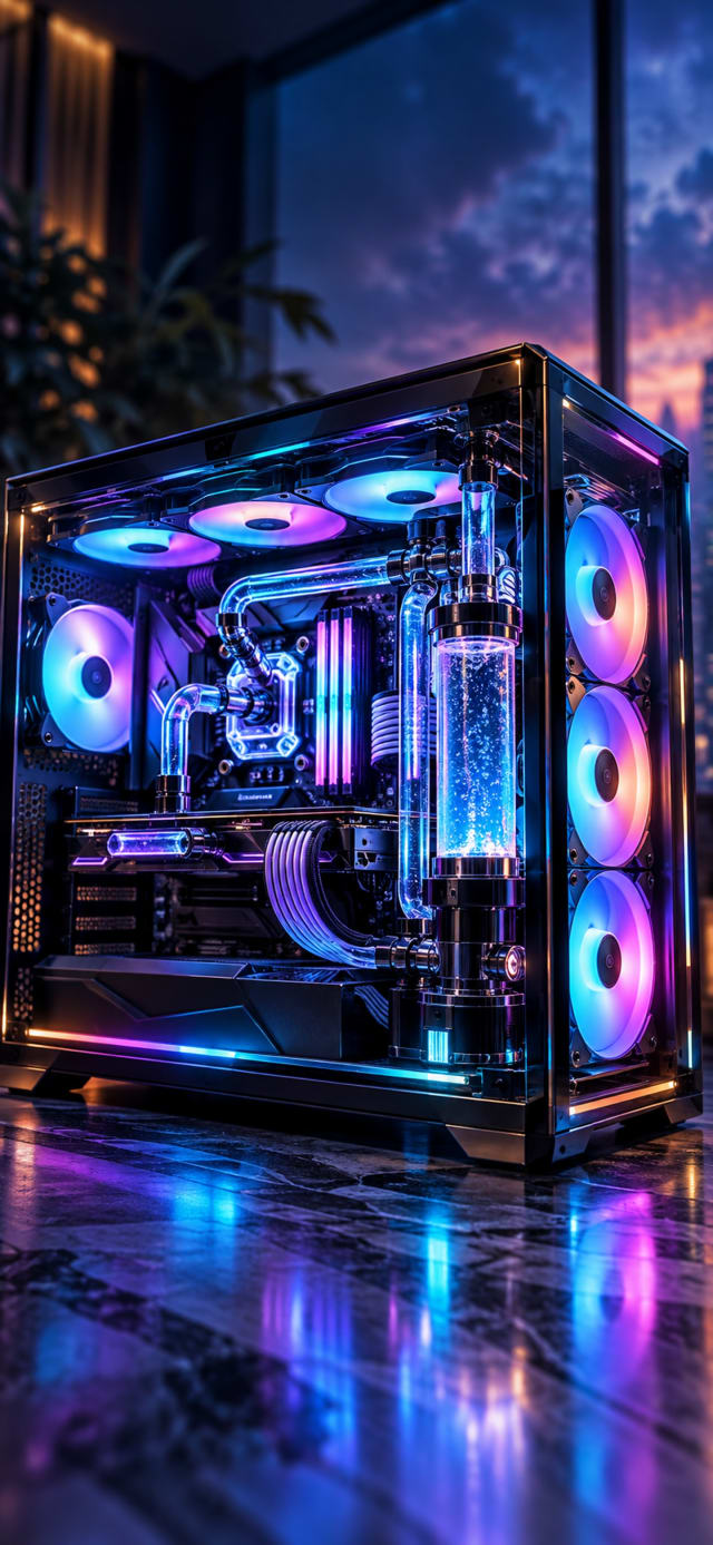 Glass PC Build wallpaper