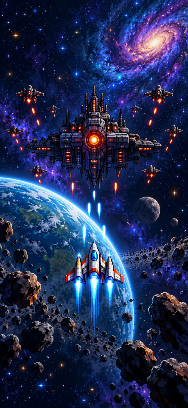 8-Bit Space Shooter wallpaper