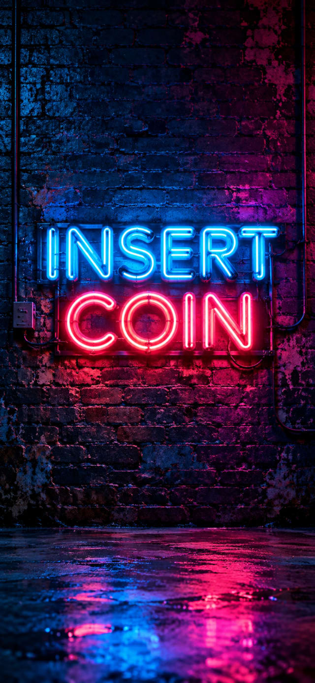 Insert Coin Neon wallpaper