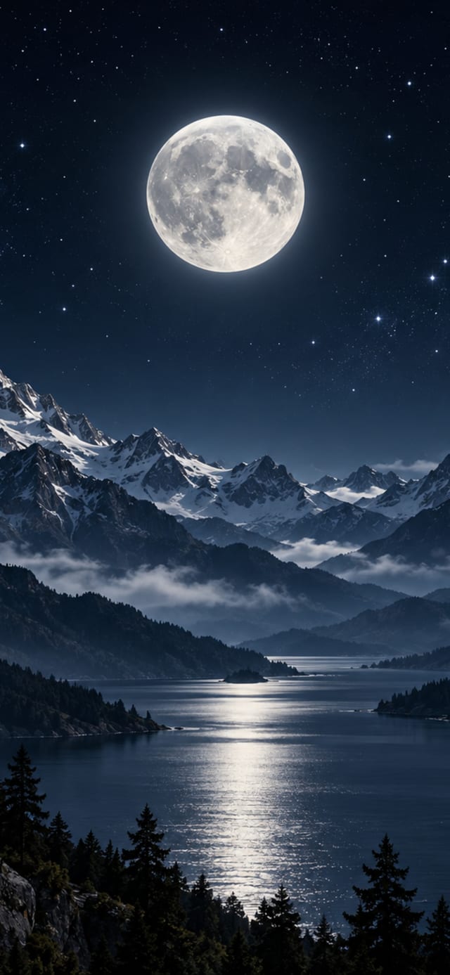 Moonlit Ridge — Smartwatch Wallpaper wallpaper
