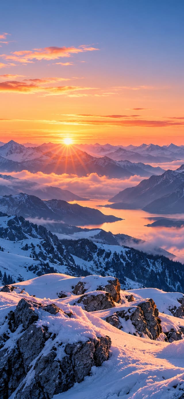 Alpine Sunrise — Smartwatch Wallpaper wallpaper