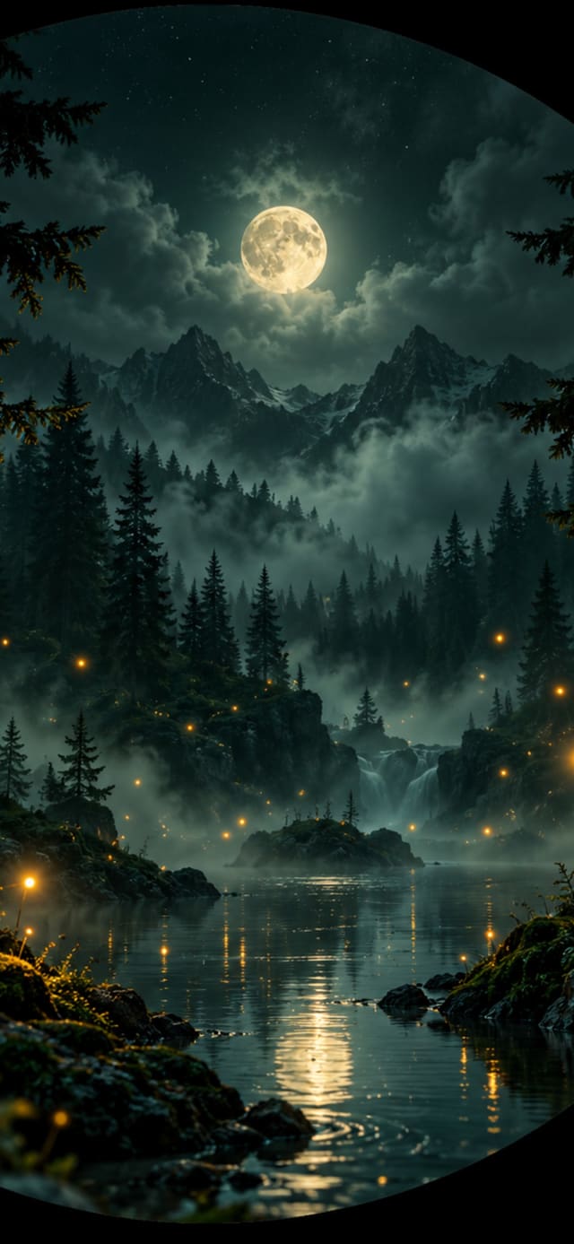 Forest Fireflies — Smartwatch Wallpaper wallpaper