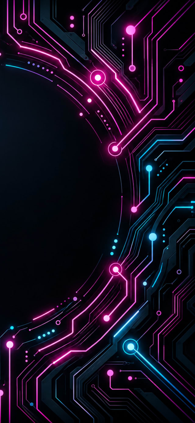 Neon Circuit — Smartwatch Wallpaper wallpaper