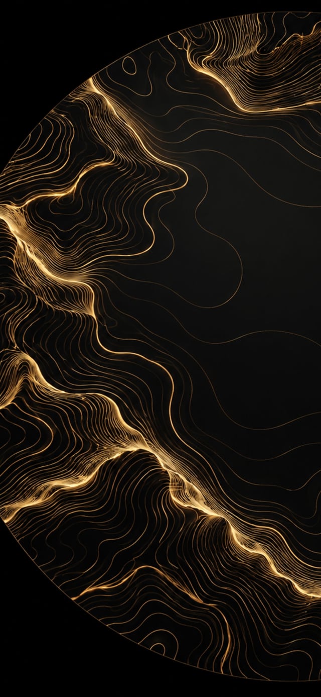 Golden Topographic — Smartwatch Wallpaper wallpaper
