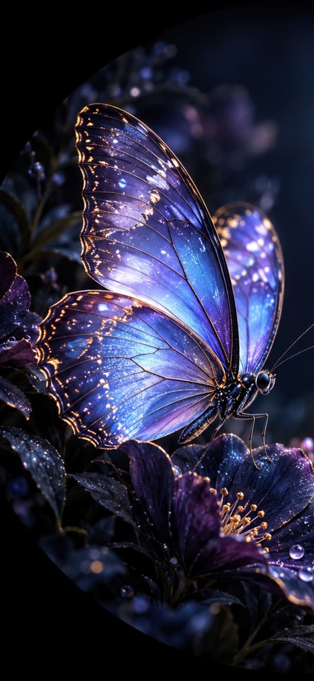 Violet Butterfly — Smartwatch Wallpaper wallpaper