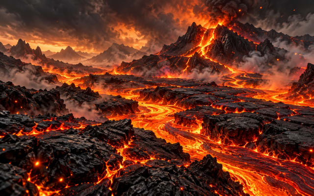 Volcanic Ember — Tablet Wallpaper wallpaper