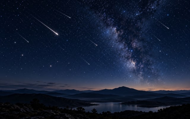 Meteor Shower — Tablet Wallpaper wallpaper