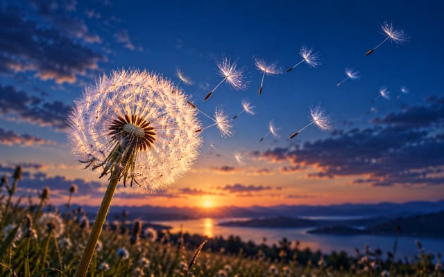 Dandelion Seeds — Tablet Wallpaper wallpaper
