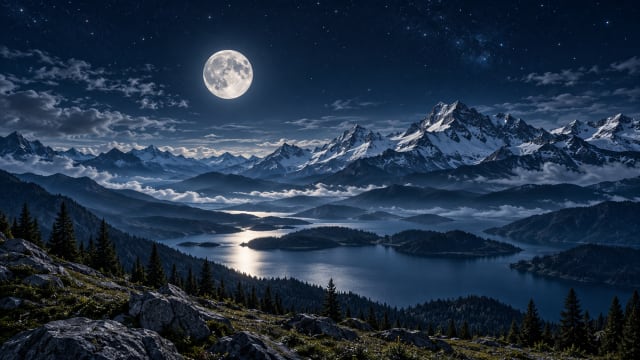 Moonlit Ridge — Laptop Wallpaper wallpaper