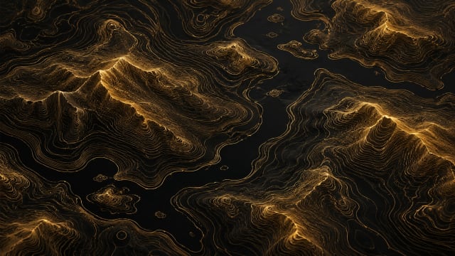 Golden Topographic — Desktop Wallpaper wallpaper
