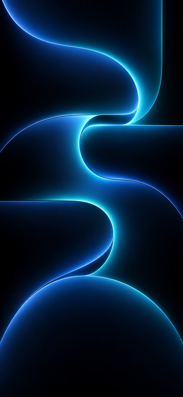 Neon Noir — Blue Teal Wave wallpaper