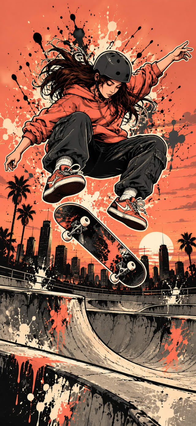 Coral Kickflip wallpaper