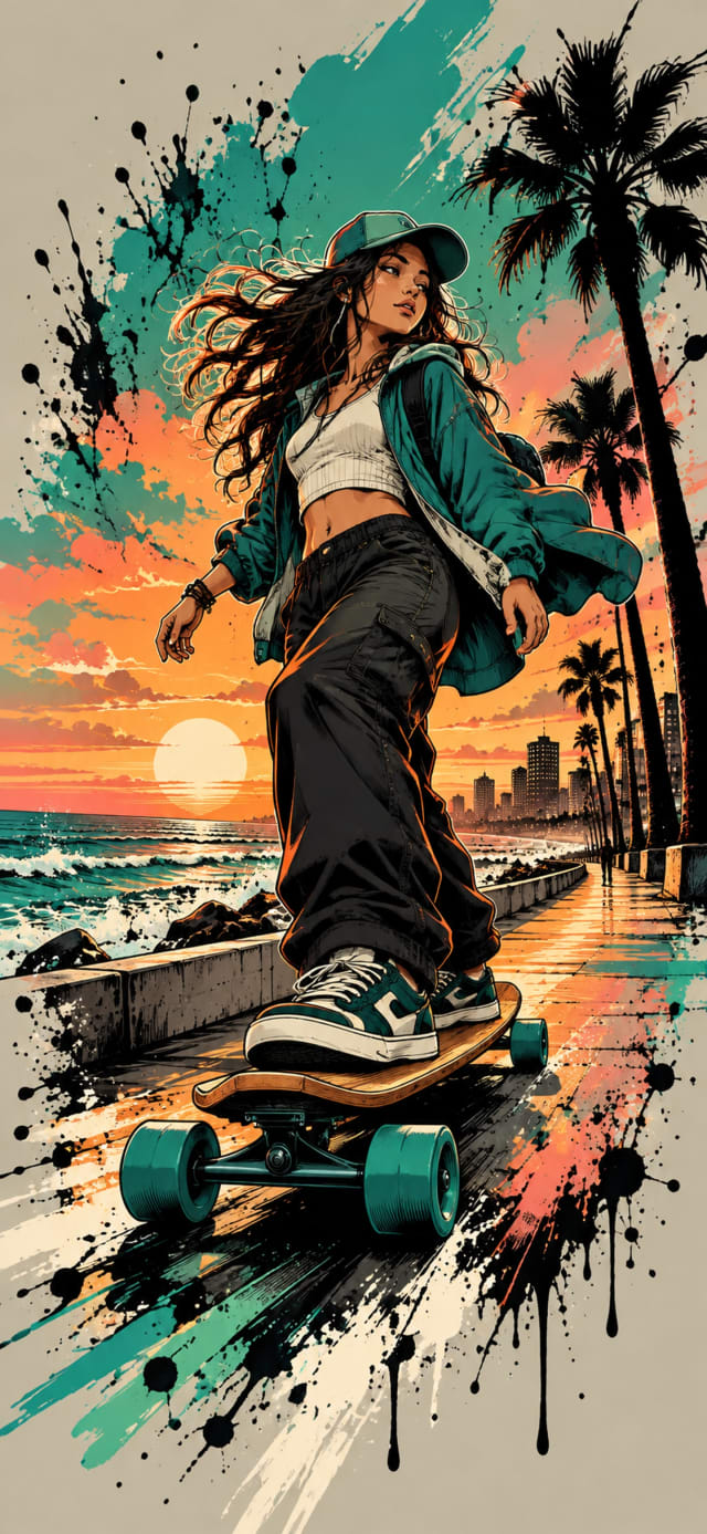 Coastal Longboard wallpaper