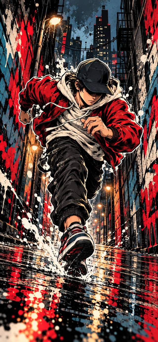 Graffiti Runner wallpaper