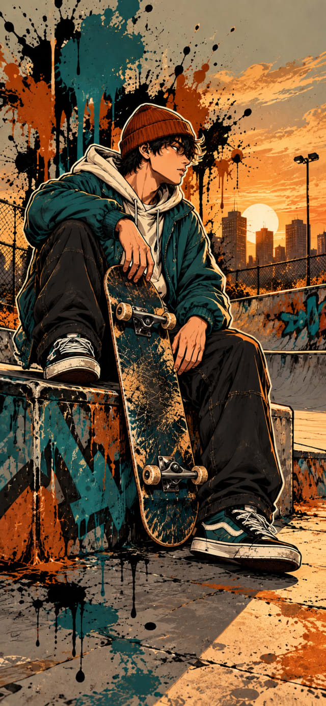 Skateboard Portrait wallpaper
