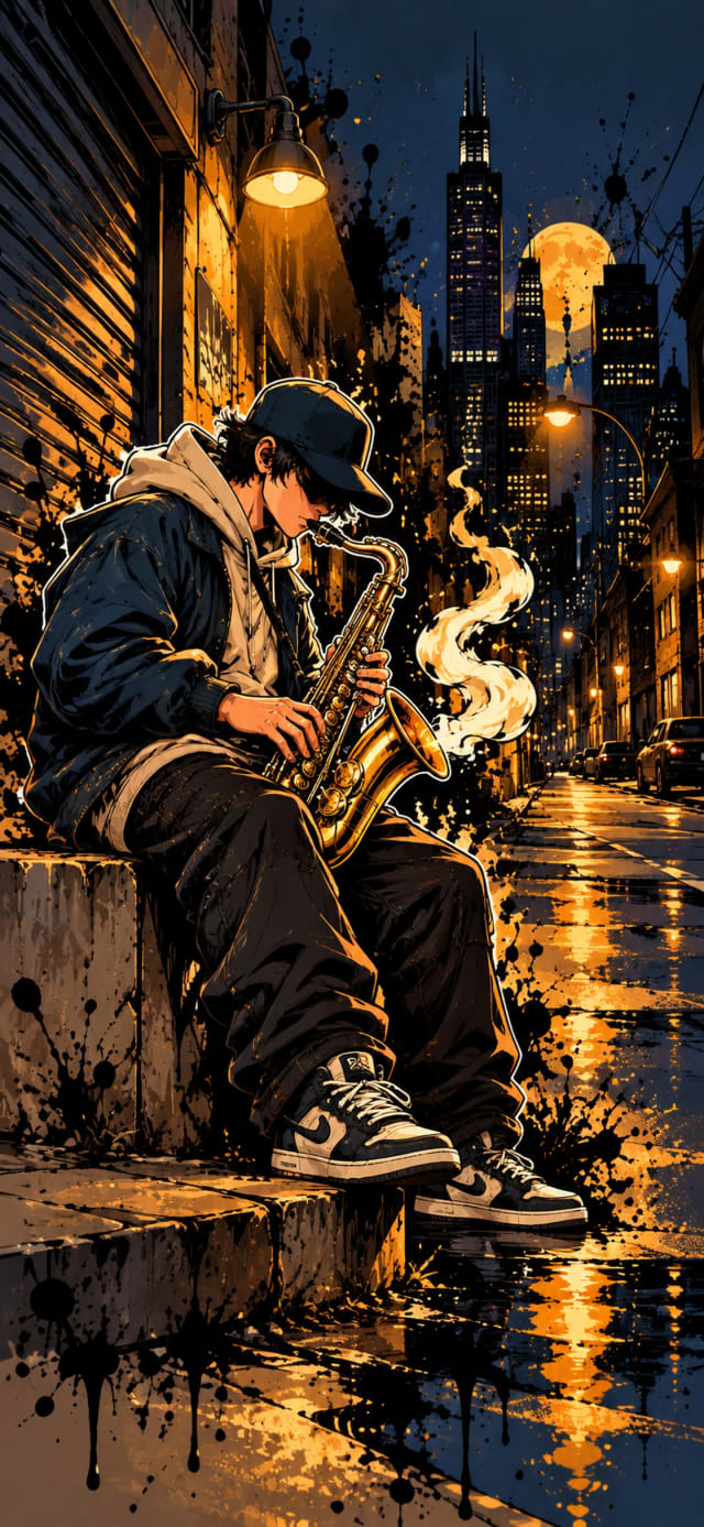 Saxophone After Hours wallpaper
