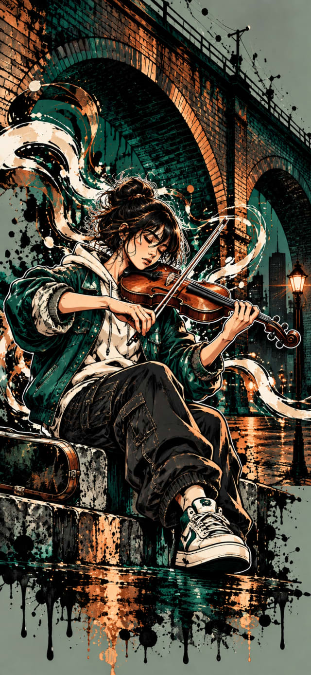Street Violinist wallpaper