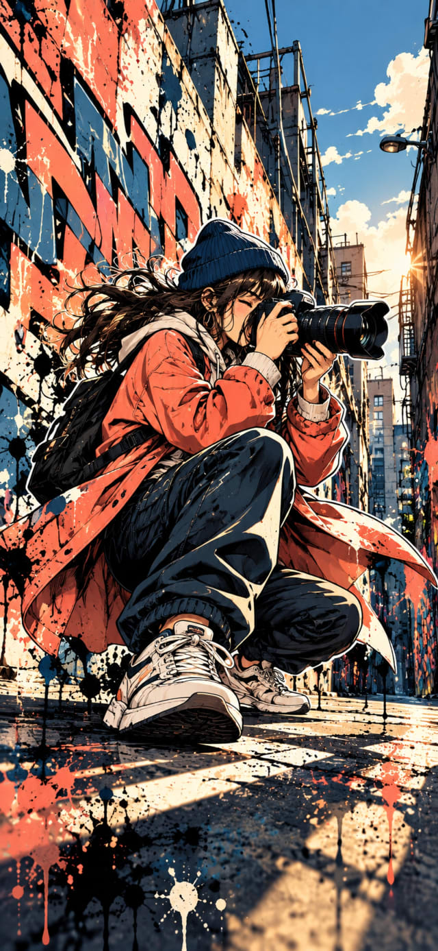 City Photographer Girl wallpaper