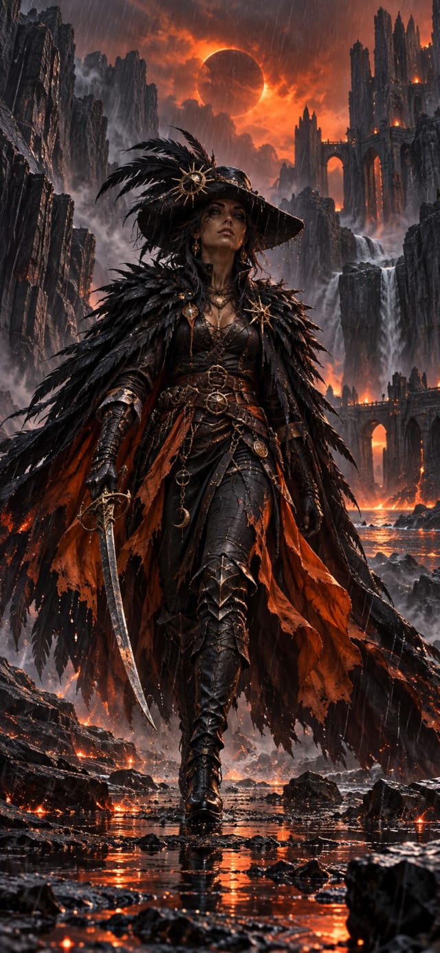 Wicked Star Corsair — Basalt Canyon · burnt orange and midnight copper twilight wallpaper