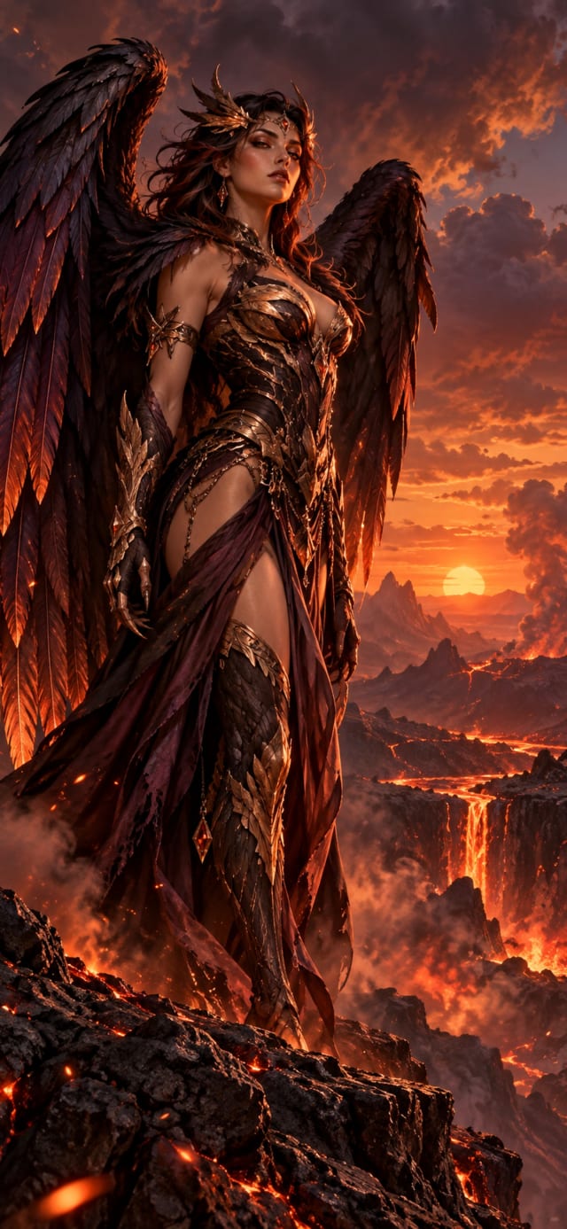 Emberwing Harpy — Original Enemy Character Wallpaper wallpaper