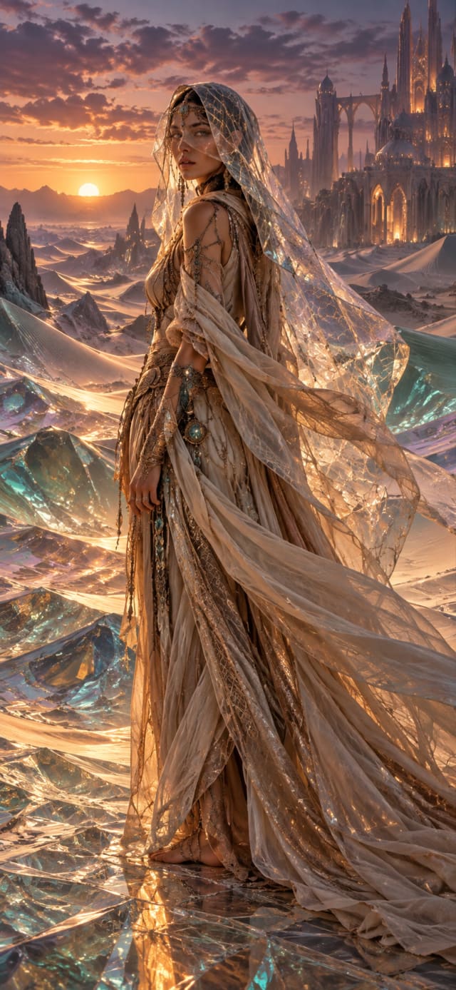 Glass Desert Oracle — Original Enemy Character Wallpaper wallpaper