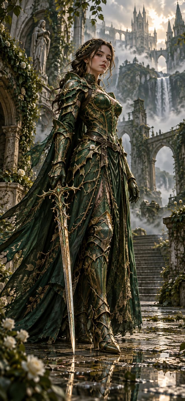 Jade Thorn Knight — Original Enemy Character Wallpaper wallpaper